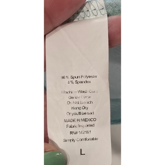 LuLaRoe Light Blue Patterned Skirt Size Large - Picture 6 of 6